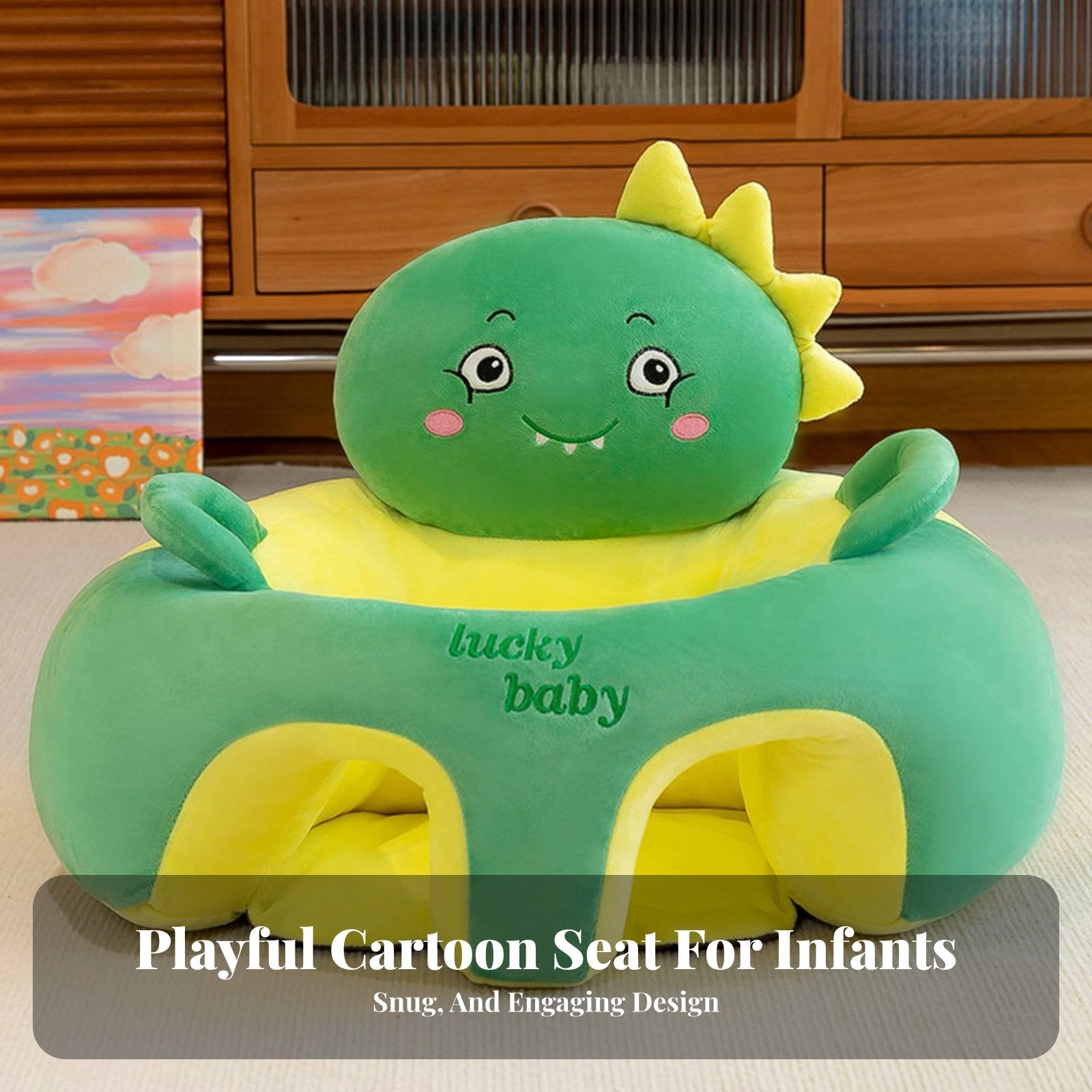 Inflatable infant Training Seat with Radish Toy Infant assist Chair