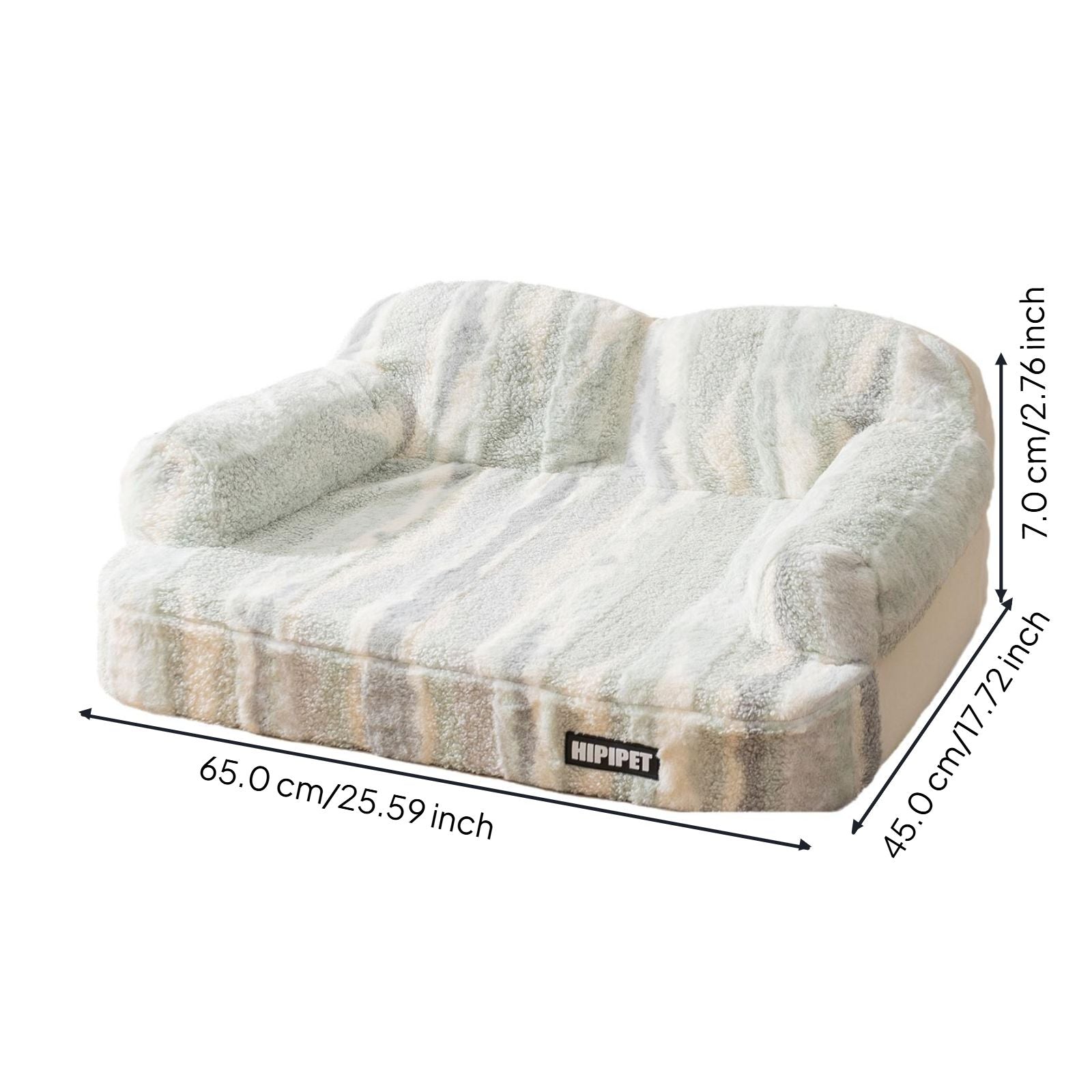 Orthopedic dog bed with removable cover