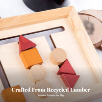 Rounded Edges Wooden Shape Matching Toy Wooden Shape Matching Board Compact