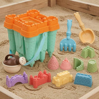 13 Pieces Sandcastle Building Kit Thickened Plastic Castle Pail Set
