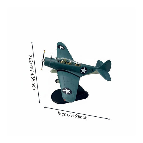 1/72 Scale Devastator Model Detailed WW2 Aviation Armament Warplane Model Pre-Assembled US Airplane Display Piece for History Buffs, Office