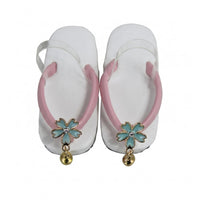 Japanese-Style Doll Sandals Flower Ornament Flat Open-Toe Doll Sandals Golden Chime Charm Toy Accessory