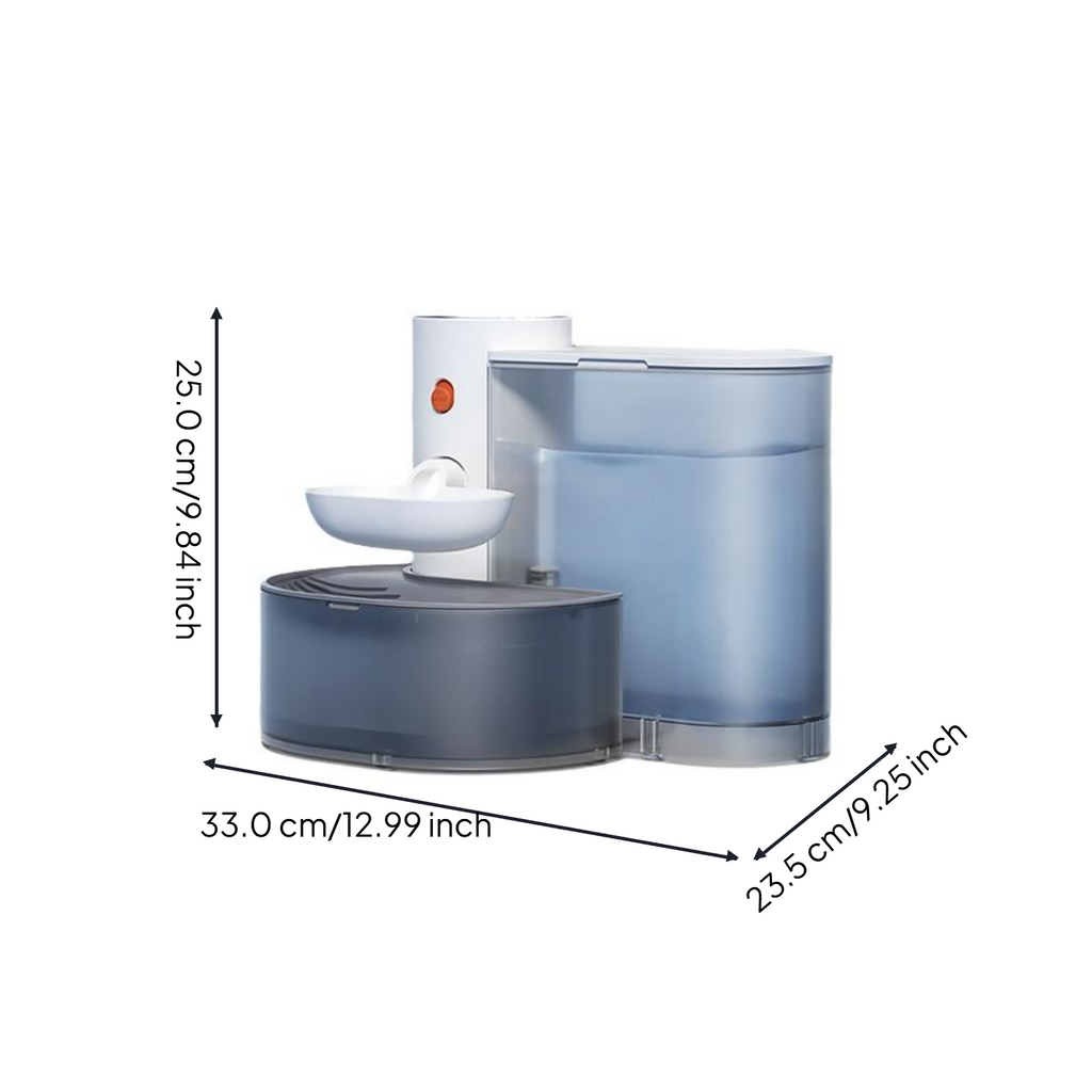 Large filtered pet water dispenser