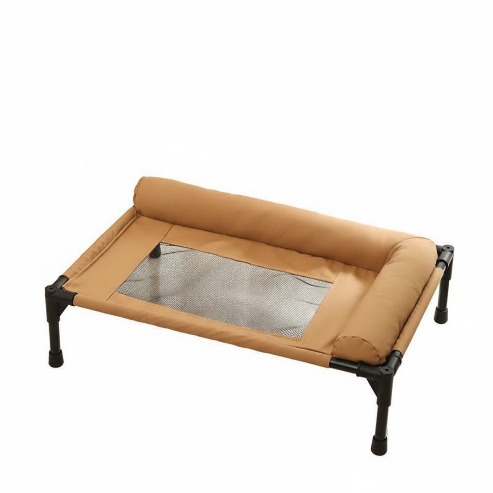 Elevated Pet Bed Water Resistant Raised Pet Lounger with Bolster Sturdy Frame for Cats