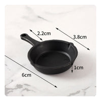 Simulation Cooking Pan Model Realistic Design Miniature Frying Pan for Hobbyists