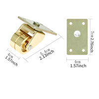 4 Pieces Music Instrument Hardware Dual Wheel Piano Caster Metal Replacement