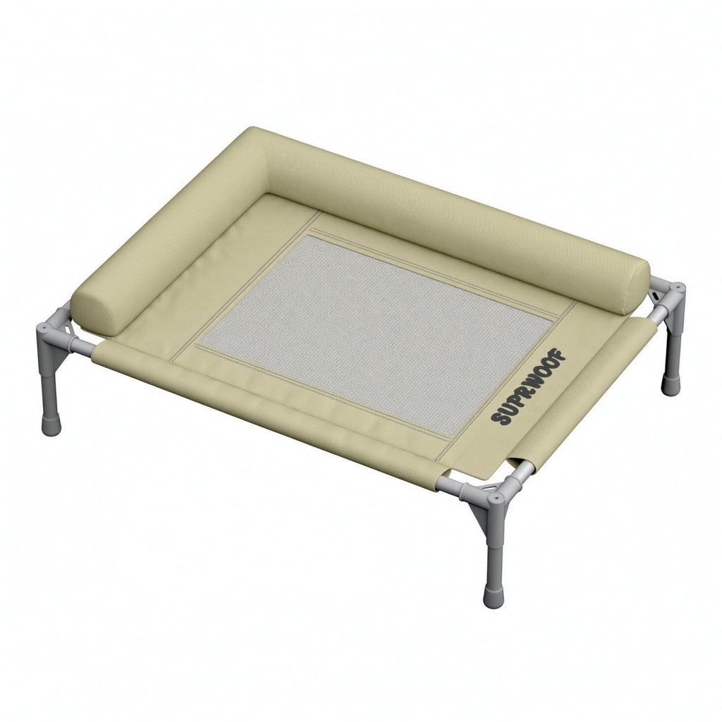 Raised Mesh Dog Cot Rectangular Frame Pet Furniture Washable