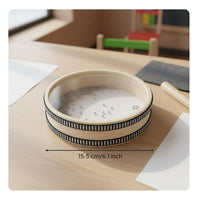 Transparent Rolling Bead Drum Wooden Frame Double Sided Music Instrument for Kids