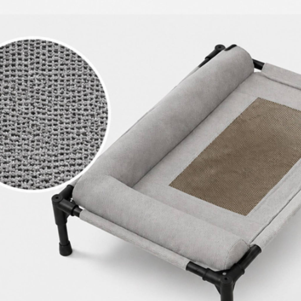 Elevated Dog Bed Black Frame Orthopedic Pet Bed Easy to Clean for Indoor, Pets