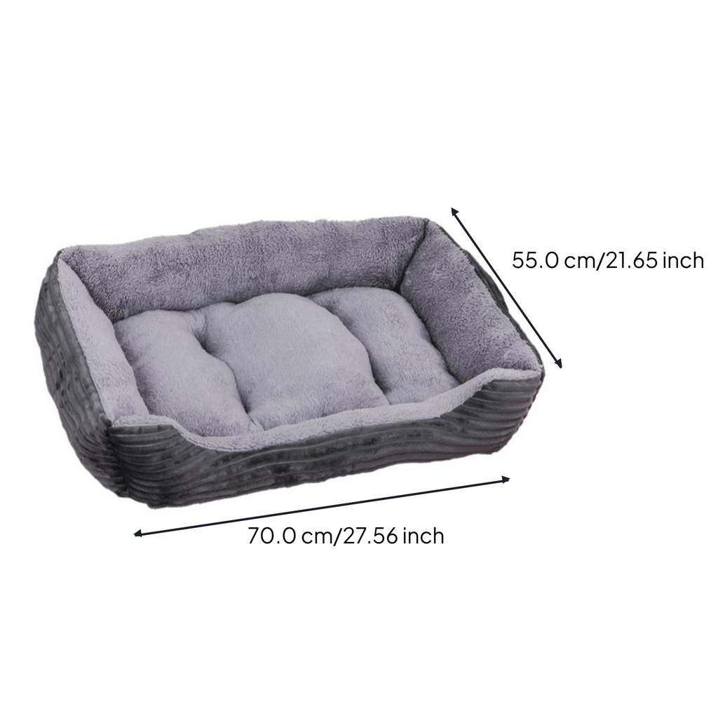 Calming Pet Bed, Soft, Easy-Clean, All-Season