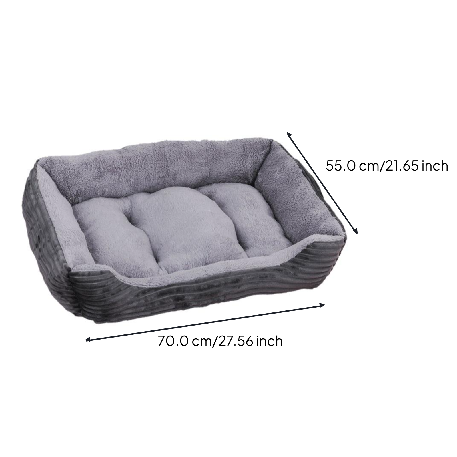 Calming Pet Bed, Soft, Easy-Clean, All-Season