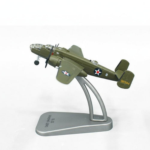 1:144 Scale B-25 Warplane high Detailed WW2 American Warplane Model Collectible Item Alloy Classic Aircraft Model for Collectors