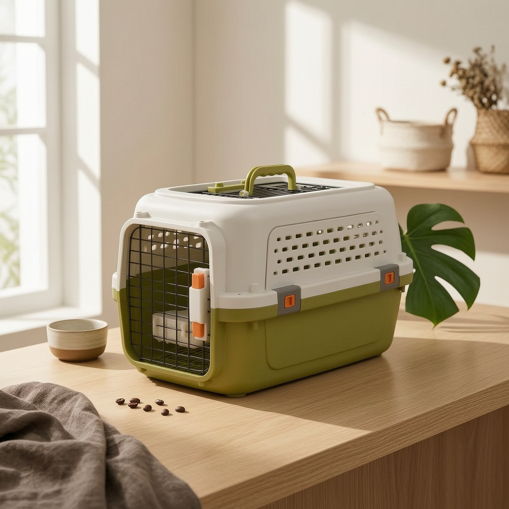 Hard-Shell Pet Carrier Portable Hard Sided Pet Carrier Sturdy