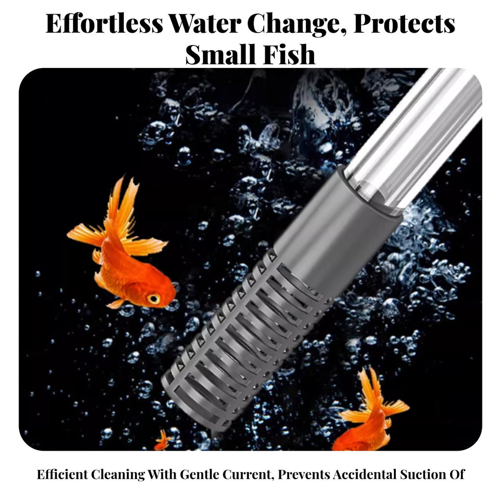 Multi-Functional Cleaning Aquatic Pet Aquarium Gravel Vacuum Easy to Use Manual Aquarium Siphon Lightweight for Pet Owners, Hobbyists, Home