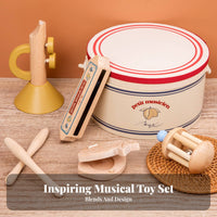 5 Pieces Music Education Instrument Set Early Learning Wooden Musical