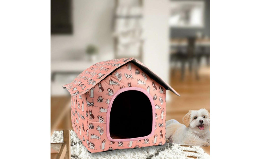 Folding Feline House Portable Washable Feline House Warm for Travel