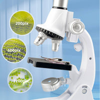 1200x Scientific Microscope Set Gift Portable Kids Scientific Lens Easy to Use Educational Toy for School