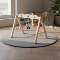 Wooden Baby Gym Fine Movement Skills Wooden Infant Activity Gym Belly Time