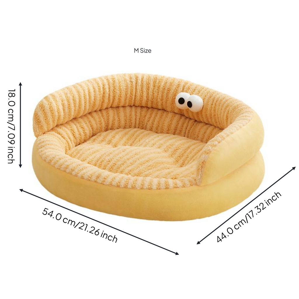 Supportive indoor dog bed for small and medium pets.