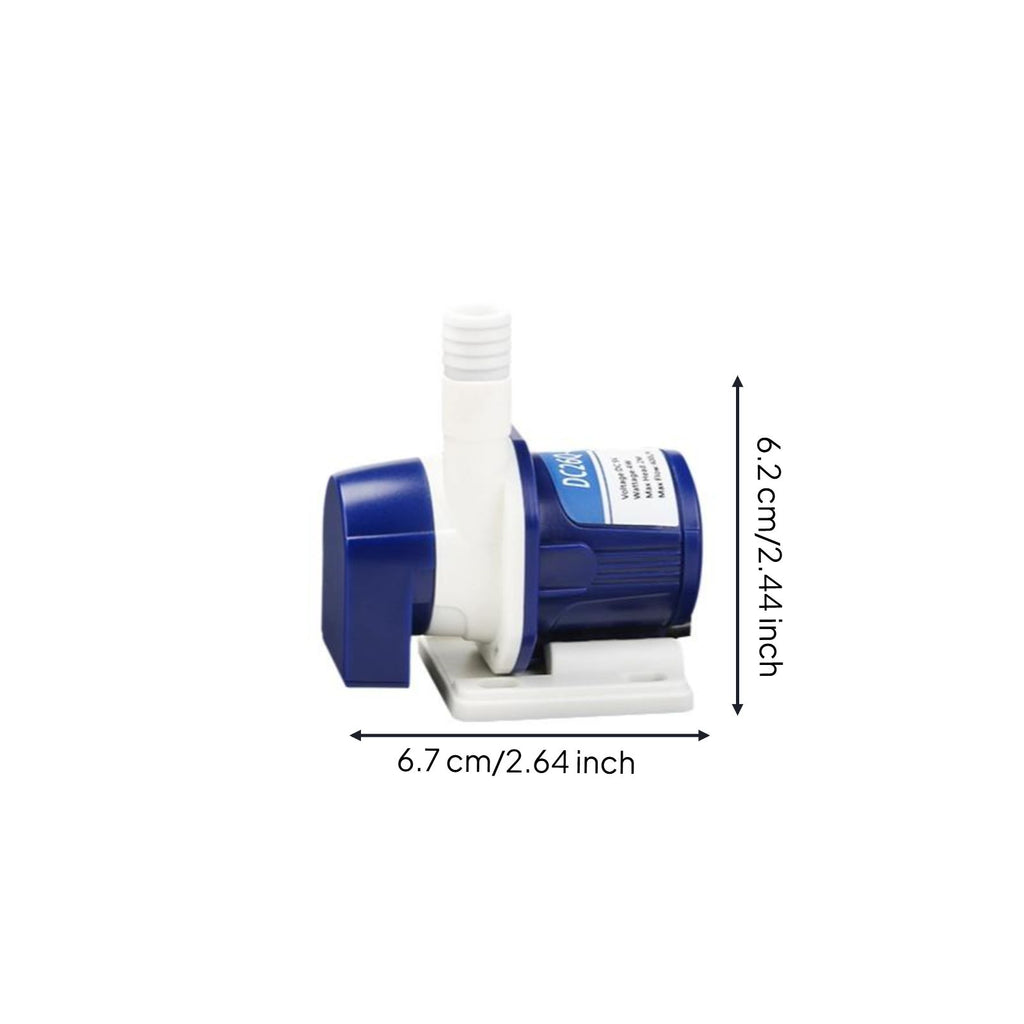 Immersible water circulator, extremelyquiet circulation pump for aquatic habitats, mini filtration, fish tanks, ponds, water features, hydroponics.