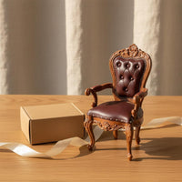 1:12 Scale Chair Lightweight European Backrest Chair Realistic Details