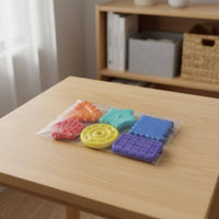 6 Pieces Textured Sensory Cube Relaxation Silicone Sensory Stone for Children