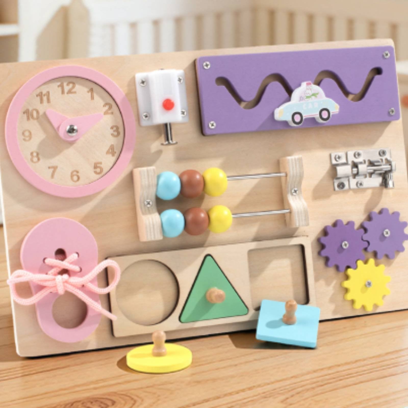 Educational Busy Board Educational Activity Board Hand Eye Coordination for Young Children, Kids, Kindergarten, Nursery