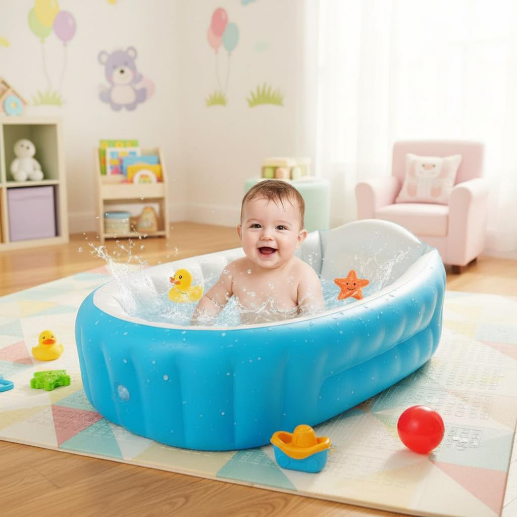 Inflatable Baby Bathtub Thickened Inflatable Infant Bath Large Size for Newborns