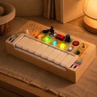 Piano Busy Board LED Lights Music Busy Board Portable for Home, Toddlers