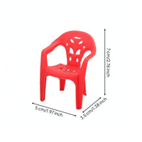 Miniature Armchair Realistic Design Tiny Chair Model Dollhouse Stacking Chair for Kids, Doll Collectors, Fairy Garden
