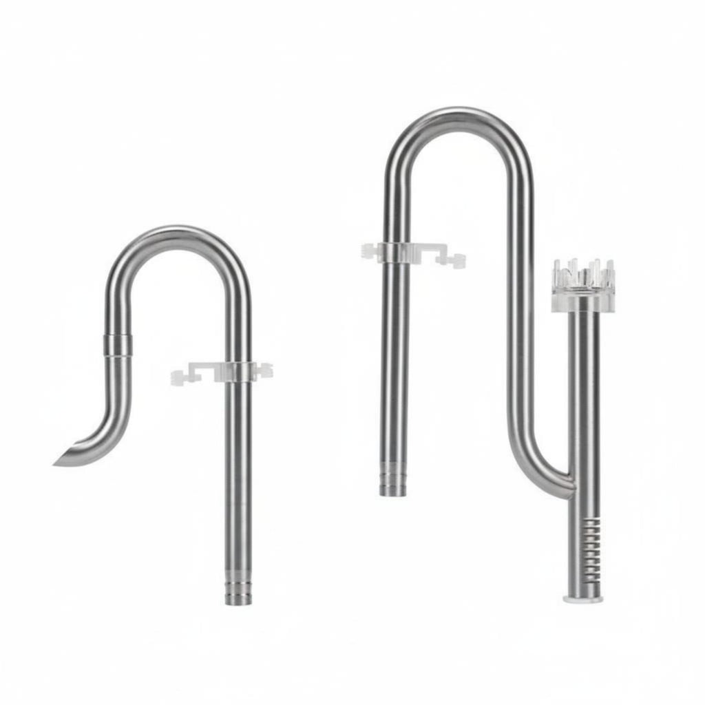 Aquarium Inflow Outflow Pipe Kit Rust Resistant Surface Skimmer Pipe Set