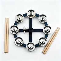 Hi-Hat Tambourine Easy to Install Brass Jingle Hoop Long-Lasting Construction