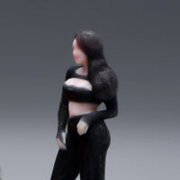 Standing Female Figurine Dollhouse Decor 3D Printed Figurine Flared Pants