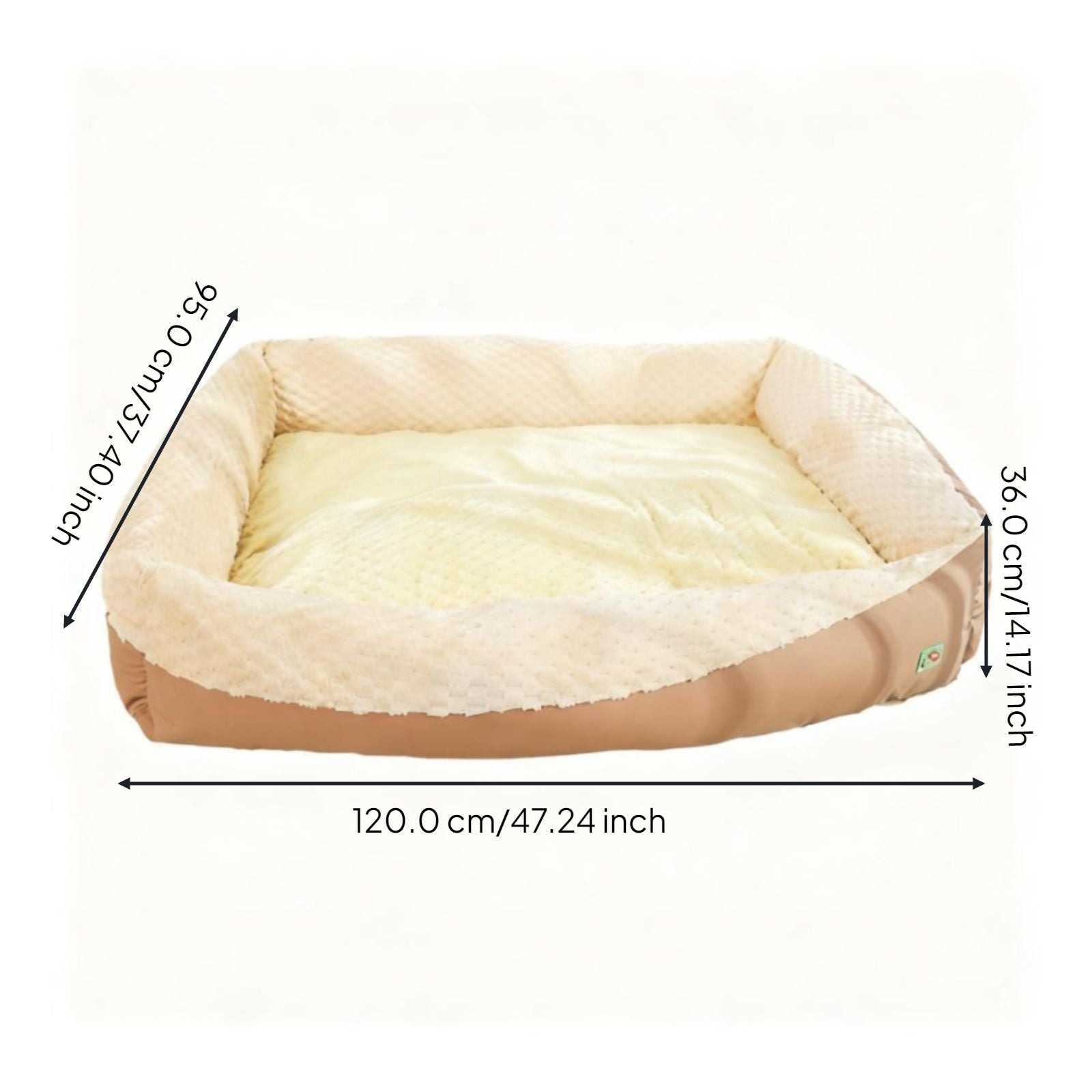 Orthopedic dog bed, washable cover