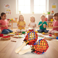 Wooden Maracas Wood Handle Beaded Maracas Materials Wooden Maraca for Kids, Beginners, Stage Performance, Party