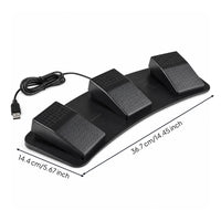 USB Foot Pedal Controller Ergonomic Design 3-Pedal Foot Switch High Precision