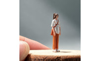 Miniature Female Figurine Detailed 1/64 Scale Figure Compact for Collectors