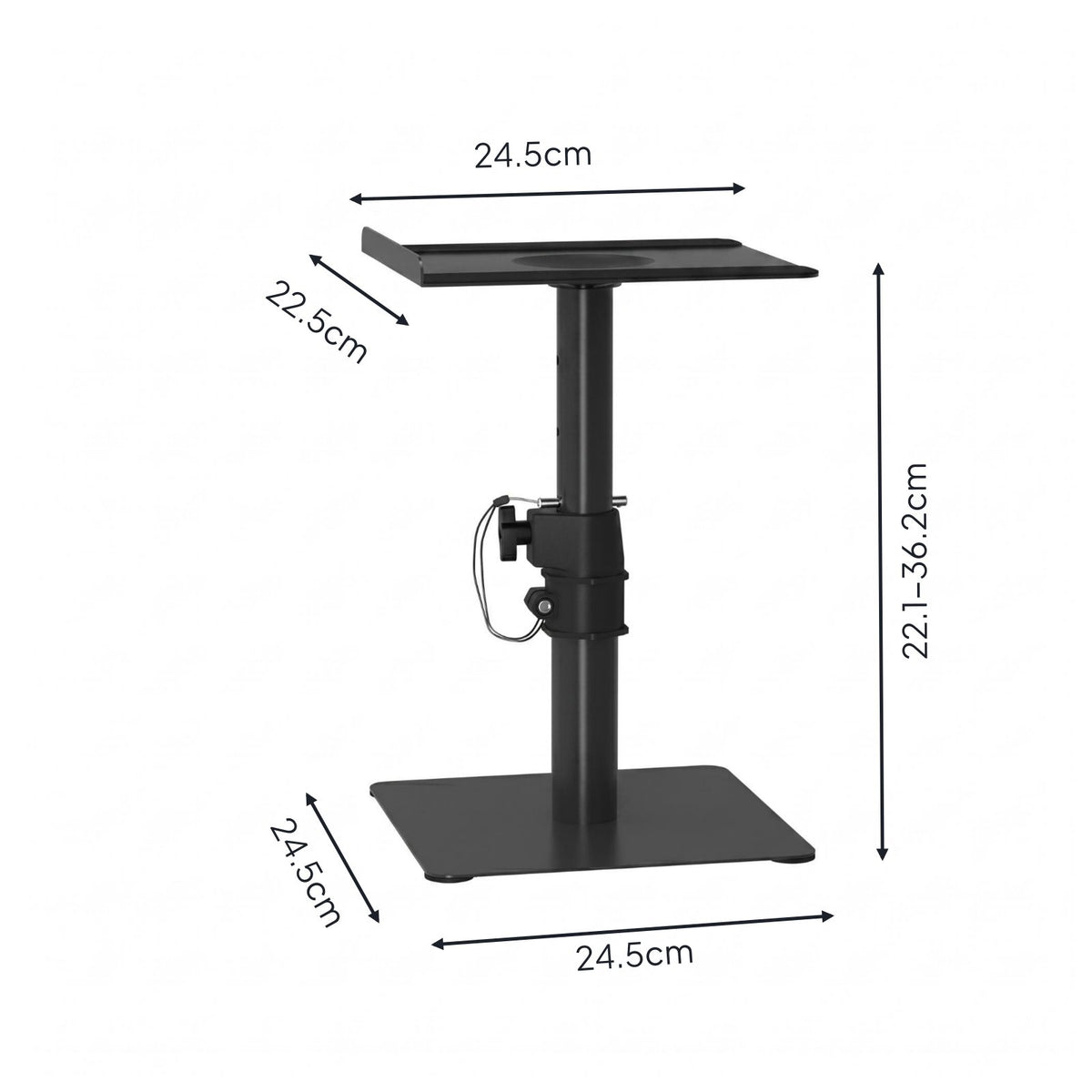 Metal Speaker Stand Easy to Install Audio Gear Support Safety Lock