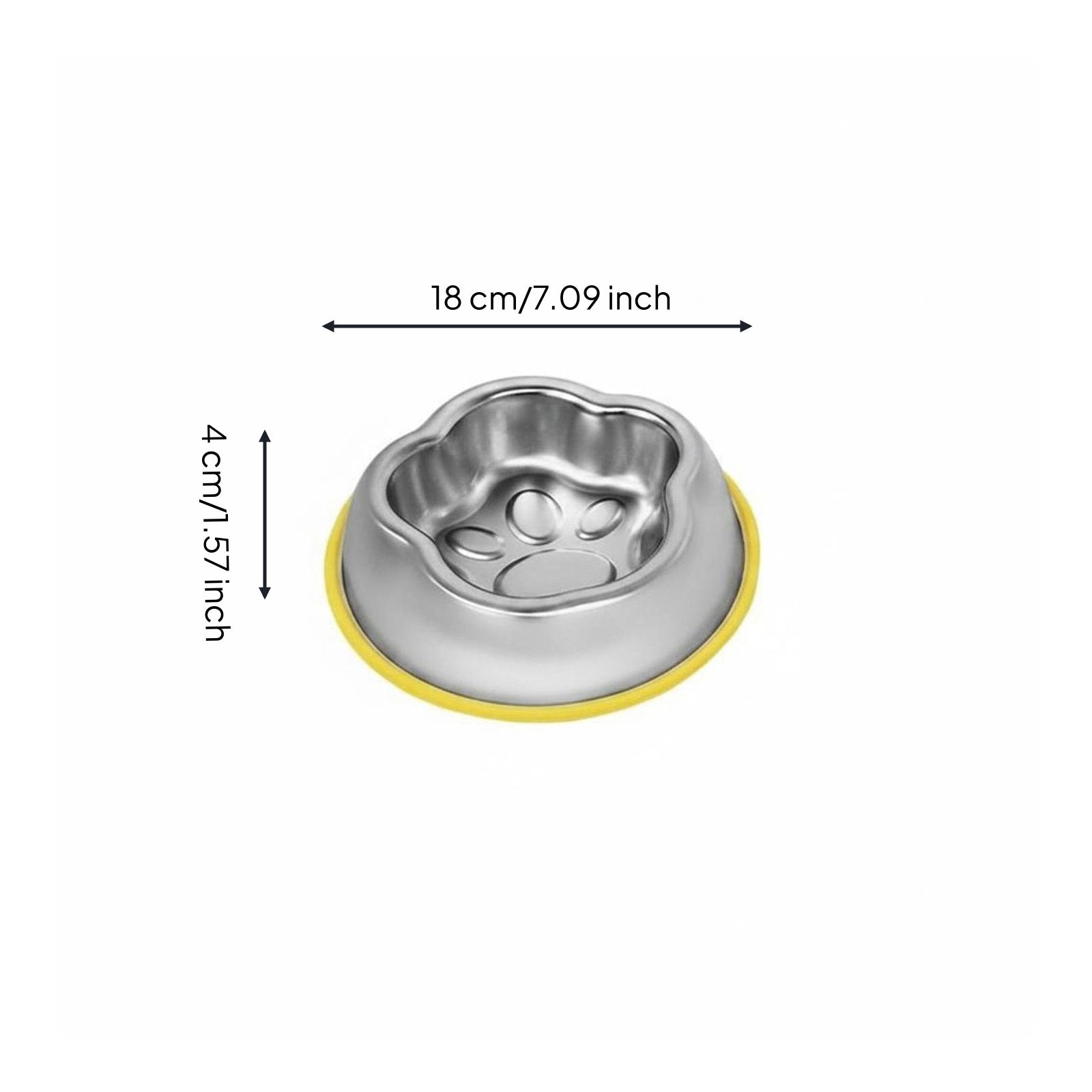 Slow Feeder Pet Bowl Easy to Clean Anti-Choke Dog Bowl Rounded Edges Stainless Steel for Dogs, Kittens