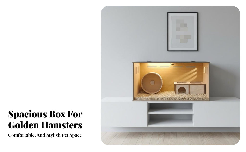 Syrian Hamster Villa Sturdy and Long-Lasting Wooden Hamster Enclosure Well