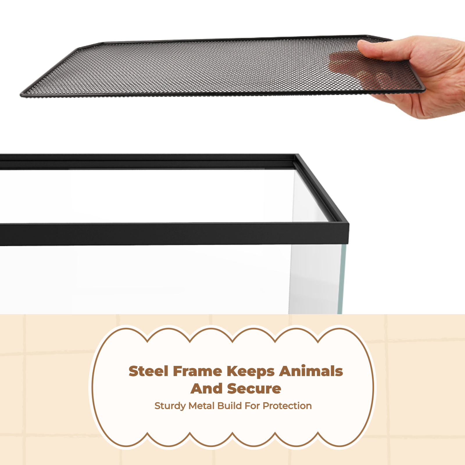Turtle mesh cover prevents escapes