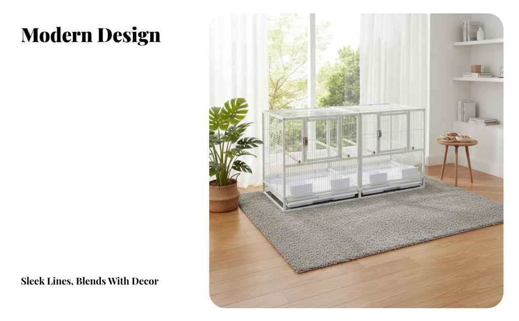 3-Tier Breeding Enclosure Removable Divider Dividable Bird Enclosure Safety Lock