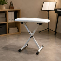 Folding X Piano Stool 100 Kg Load Capacity Adjustable Padded Stool Sturdy