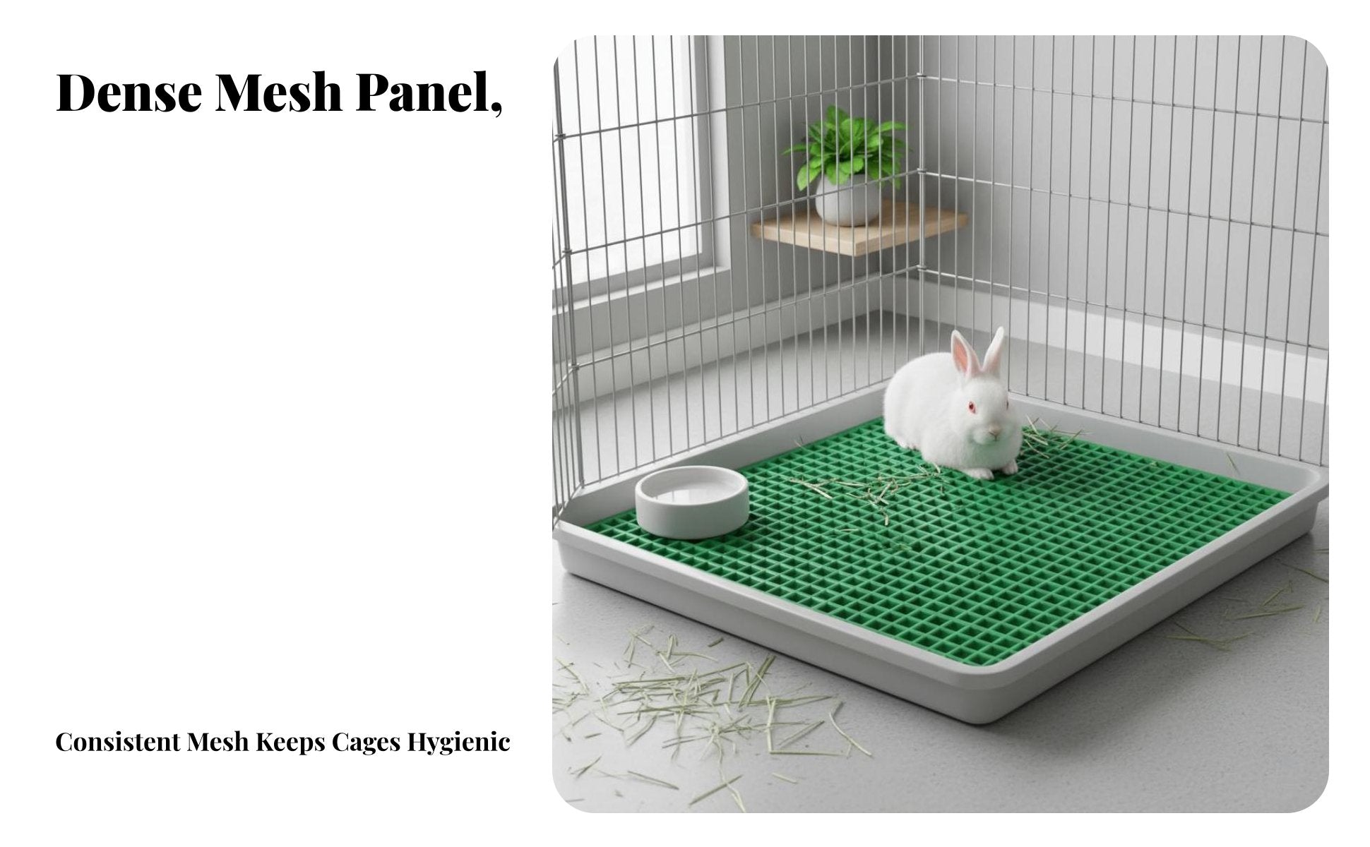 Slatted Footrest mat Non-Slip Surface Hutch Liner cleanable Reusable