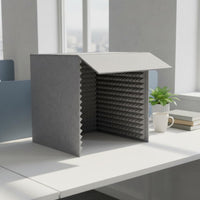 Reduces Reverberation and Reverb Desktop Soundproof Booth Easy Assembly Desktop Soundproof Box Foldable Design Tabletop Sound Isolation Box Collapsible for Podcasters, Streamers, Telecommuting Workers, Home Office, Studying
