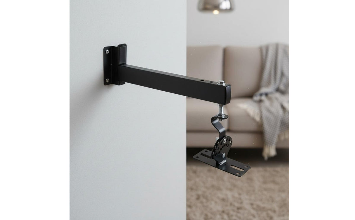 Multi Angle Speaker Wall Mount 360 Degree Rotation Extendable Speaker Bracket Universal Fit Audio Accessory Heavy Duty