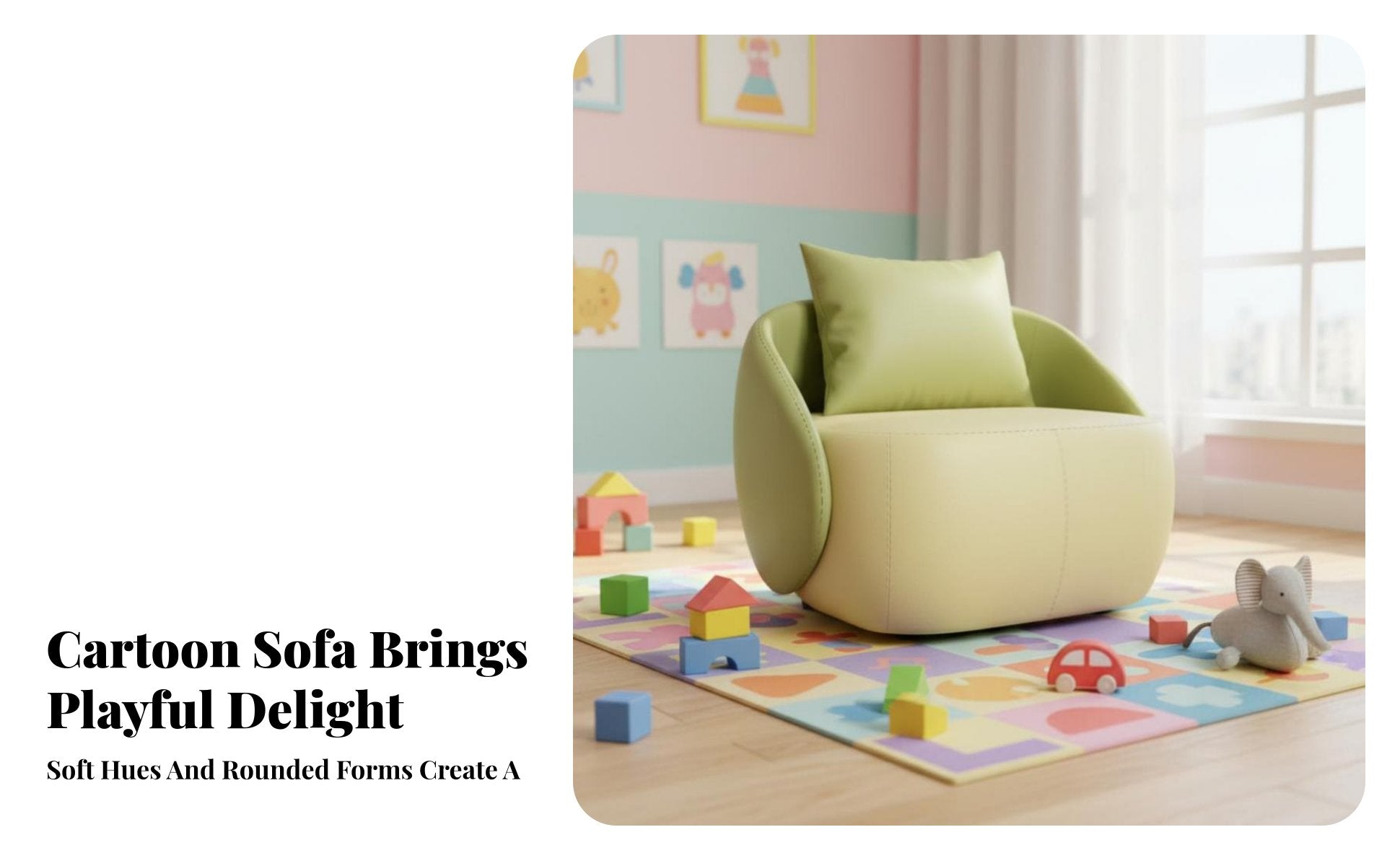 soft Character Armchair Adorable creature Design childs' Furniture long-lasting Foam Construction for Infants, Preschoolers