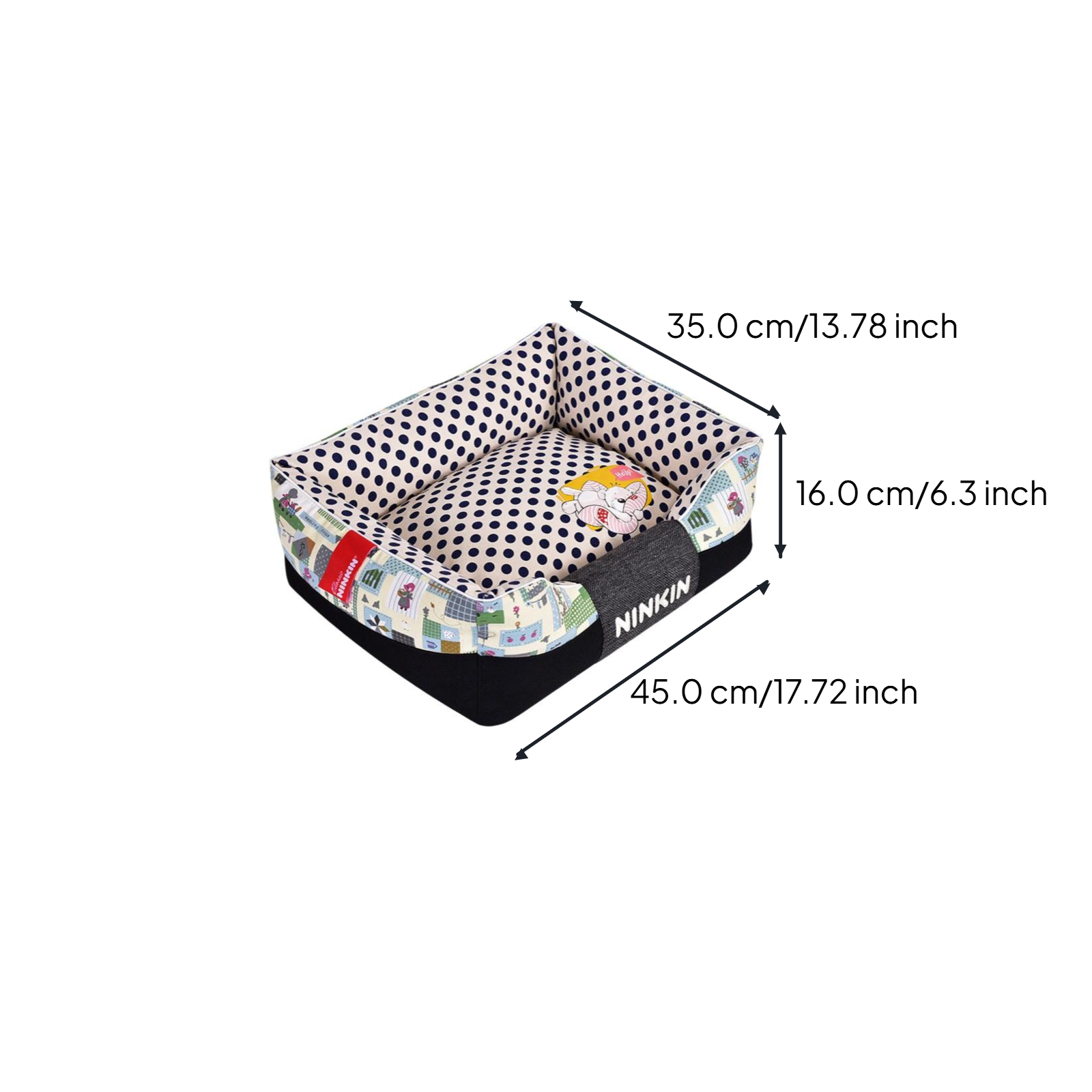 Calming Plush Pet Bed Removable Cover Warming Comfort