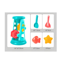 5 Pieces Sand Hourglass Structure Plastic Beach Toy Set Fine Movement Skills