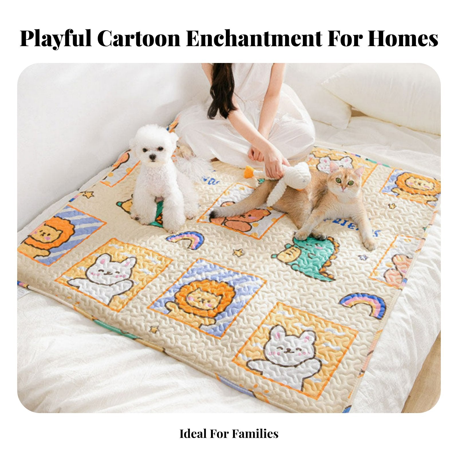 Cooling Pet Mat throughout the year Use pet Bedding Easy to Clean for Kennels, enclosures